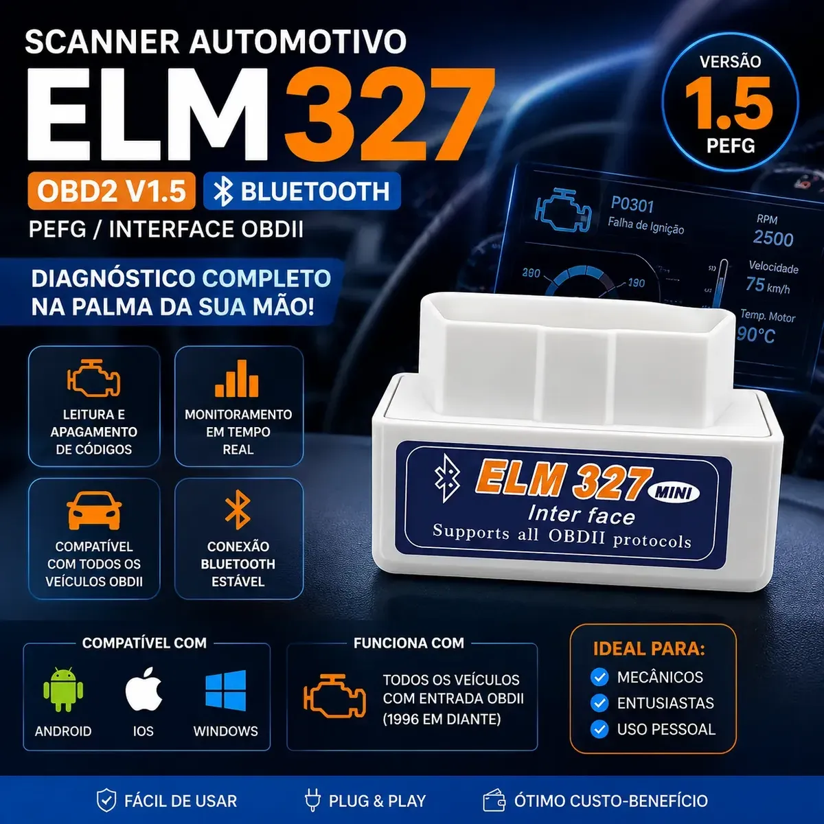 Adaptador OBD2 ELM327